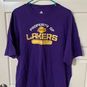 Purple adidas 2XL Lakers basketball tshirt
